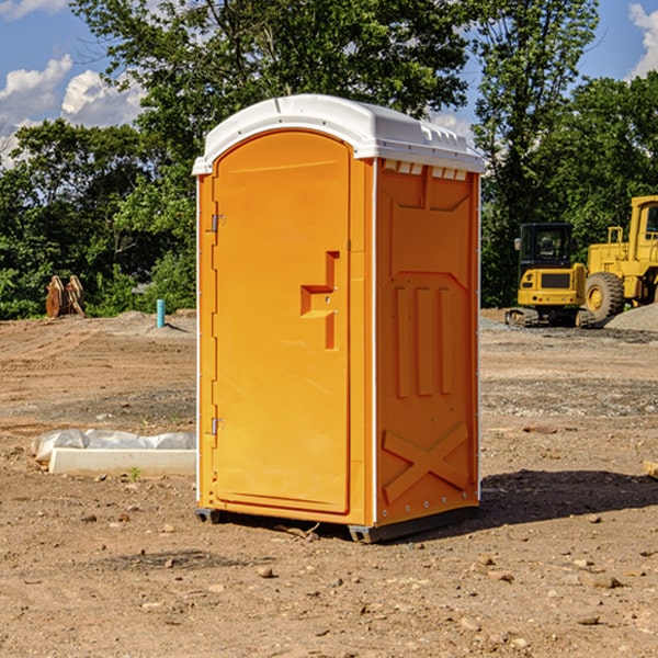 how often are the portable restrooms cleaned and serviced during a rental period in Granjeno